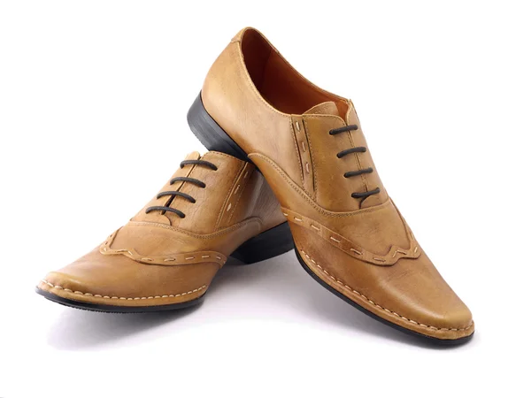 Dva béžové boty — Stock fotografie