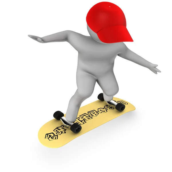 3D скейтбордист — стоковое фото