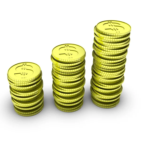 Stack of 3d coins Stock Photo by ©sparkdesign 12360409