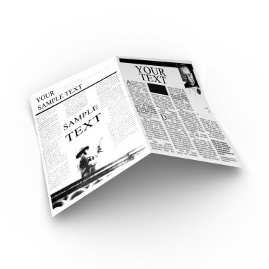 3d newspaper clipart