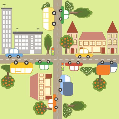 Town Map Cartoon Free Vector Eps Cdr Ai Svg Vector Illustration Graphic Art