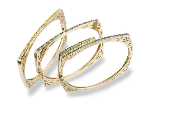 Gold bracelets — Stock Photo, Image