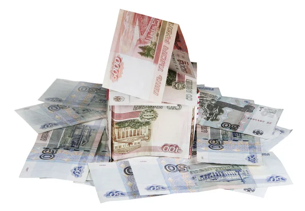 La casa de los billetes rusos monetarios cincuenta rublos —  Fotos de Stock