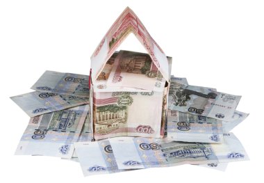 The house from the Russian monetary notes clipart