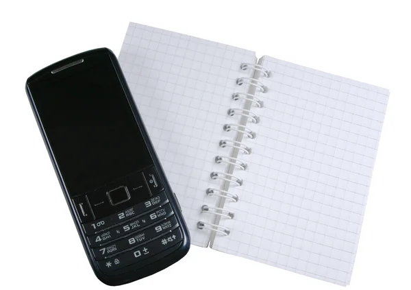 Mobilní telefon a notebook — Stock fotografie
