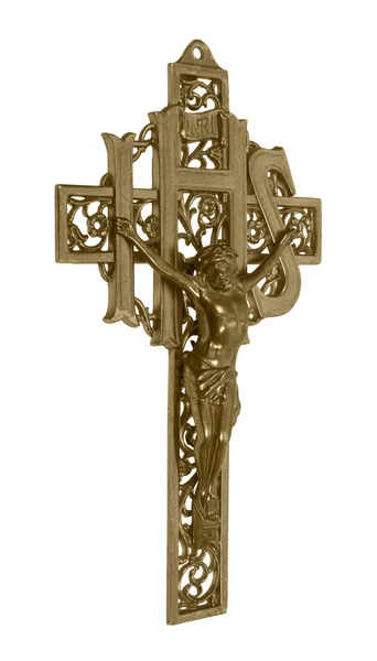 Crucifix en laiton — Photo