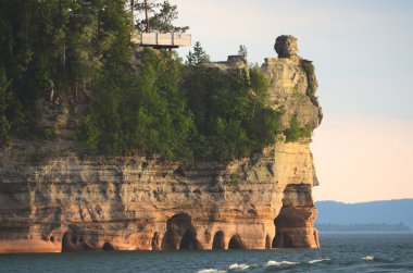 Lake View of Miners Castle at Pictured Rocks National Lakeshore clipart