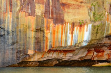 Streaked Cliff of Pictured Rocks National Lakeshore clipart