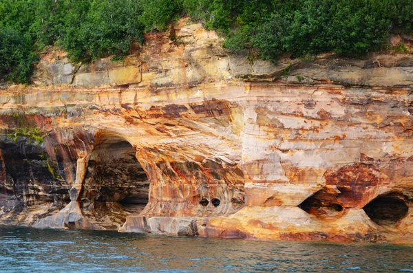 stock image Sea Caves at Pictured Rocks National Lakeshore