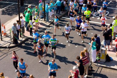 Boys run in the london marathon clipart