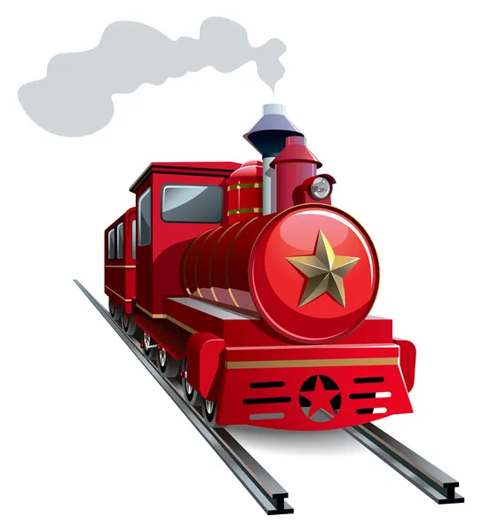 Locomotiva vermelha — Fotografia de Stock