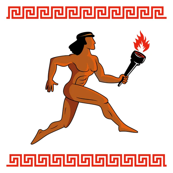 Ancient Greek athlete — Stock Vector