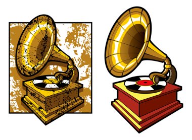 Old gramophone clipart