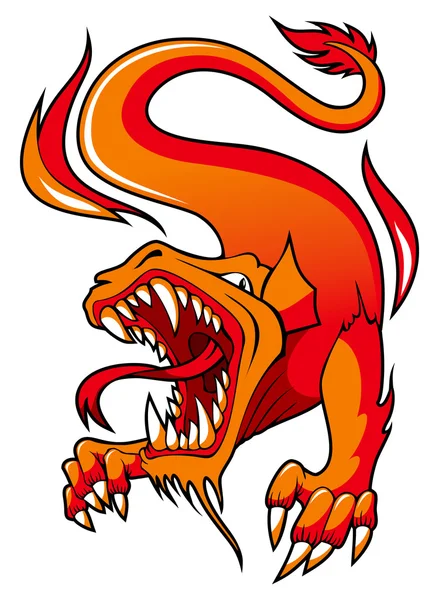 Огненный дракон — стоковый вектор