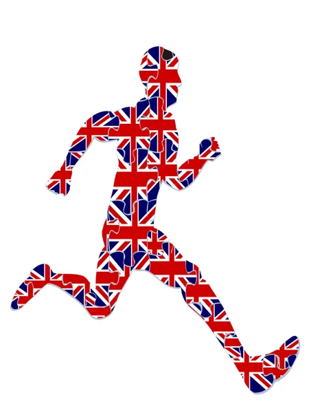 Löpare sticksåg för 2012 OS i Storbritannien, vektor fil — Stock vektor