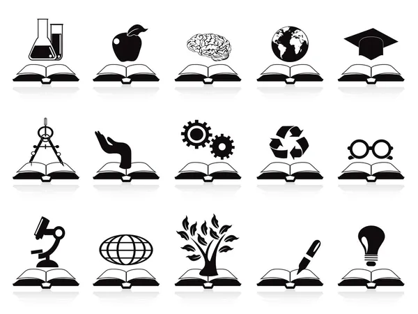 Books concept icons set — Stock Vector