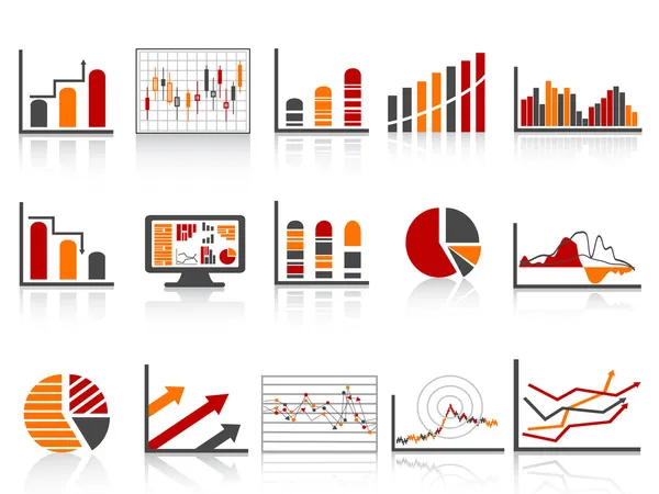 Simple color financial management reports icon Stock Illustration