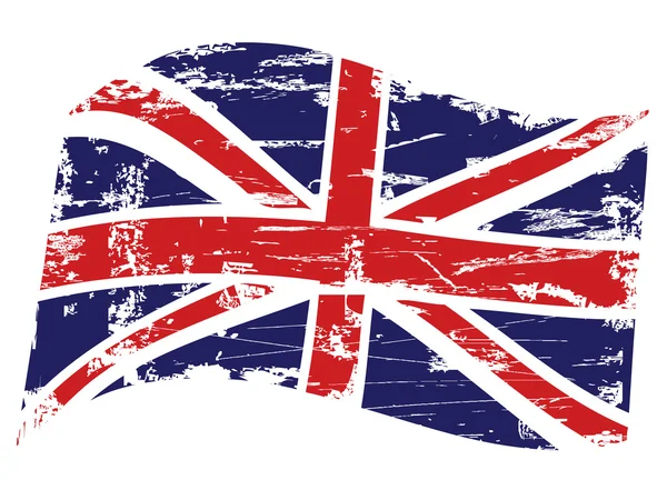 Grunge Storbritannien flagga — Stock vektor