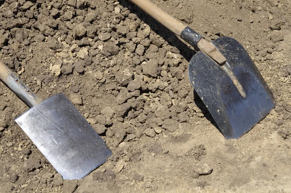 stock image Detail of shovel and spade