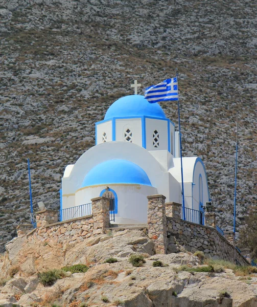 Kostel v kamari, santorini, Řecko — Stock fotografie