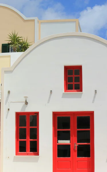 Facciata di una casa, Santorini, Grecia — Foto Stock