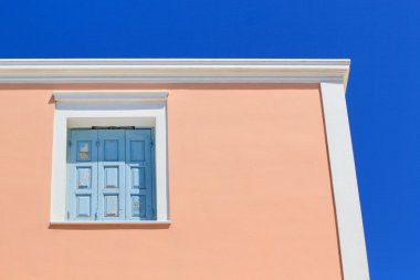 Shutters of a house, Santorini, Greece clipart