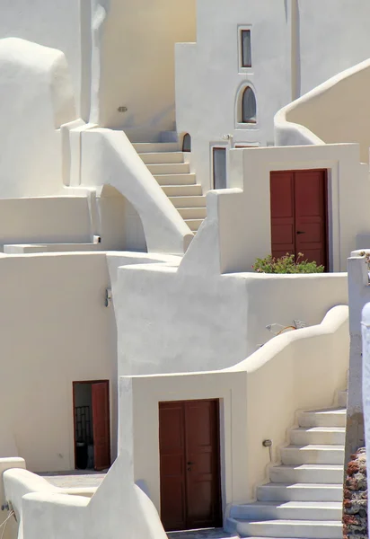 Architettura bianca, Oia, Santorini, Grecia — Foto Stock