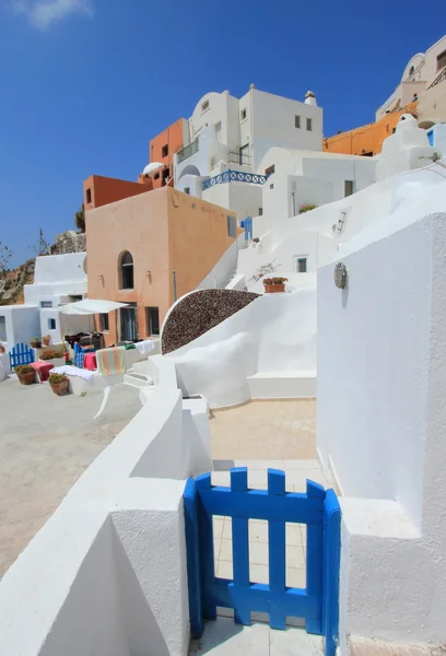 Domy v oia santorini, Řecko — Stock fotografie