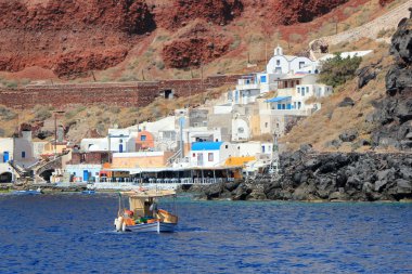 Thirassia harbor, Santorini, Greece clipart