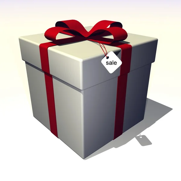 Sale gift box — Stock Photo, Image