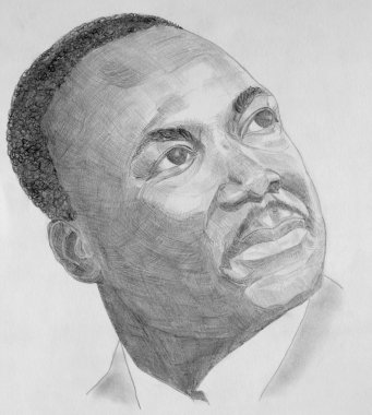 Martin Luther King portrait clipart