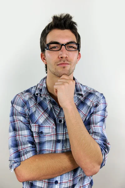 Portrait of a young man thinking — Stock Photo, Image
