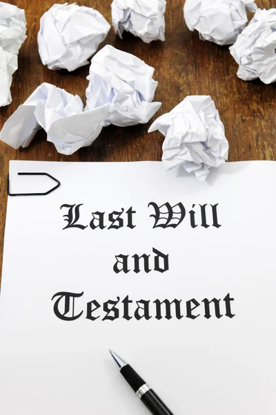 stock image Last Will and Testament