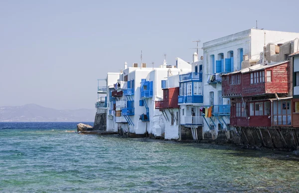 Pequena Veneza na Ilha Mykonos, Grécia . — Fotografia de Stock