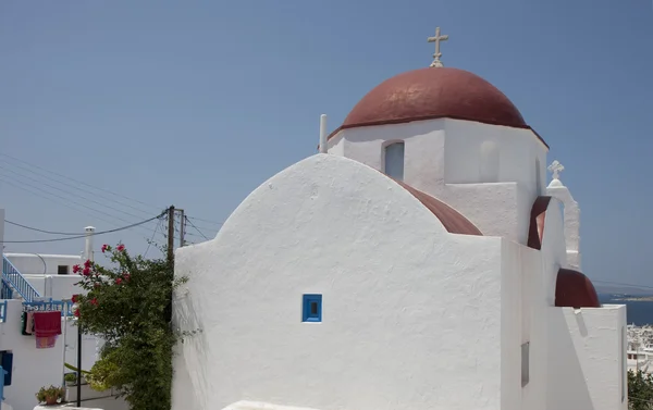 Igreja em Chora, Mykonos — Fotografia de Stock