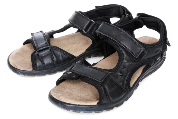 Black male sandals — Stock Photo, Image