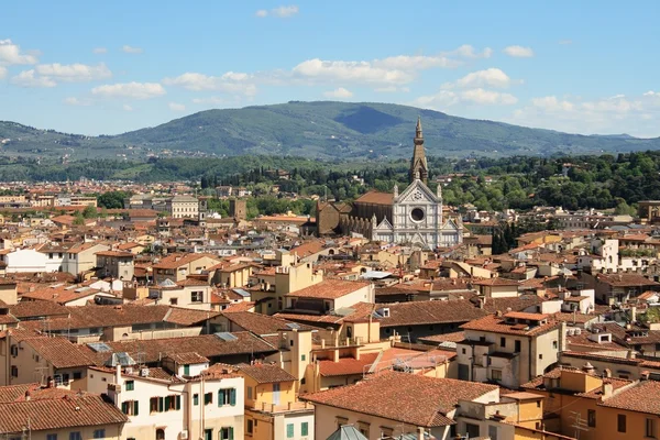 Florence en de santa croce — Stockfoto