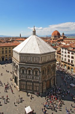 Baptistery and the city of Florence clipart