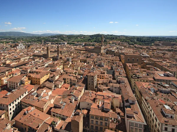 Florence, Santa Croce and Palazzo Vecchio — Stock Photo, Image