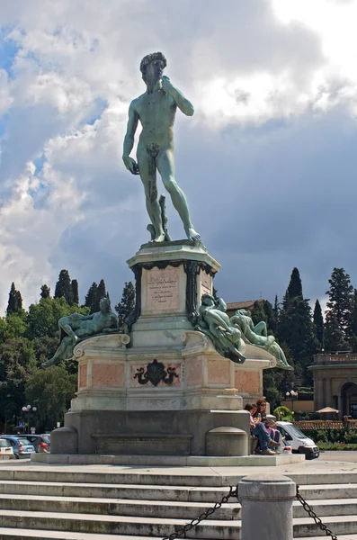 Dawid Michała Anioła w piazza michelangelo — Zdjęcie stockowe