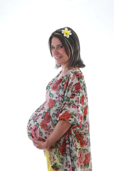 Femeie gravidă fericită — Fotografie, imagine de stoc