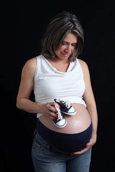 Magen av gravid kvinna — Stockfoto
