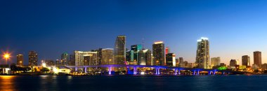 Miami skyline panorama clipart