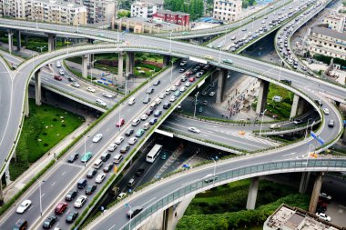 A road junction at Hangzhou clipart