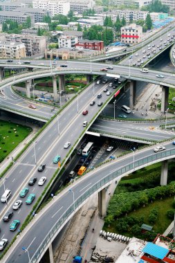 A road junction at Hangzhou clipart