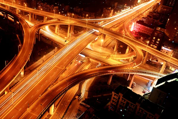 Un cruce de carreteras en Hangzhou — Foto de Stock