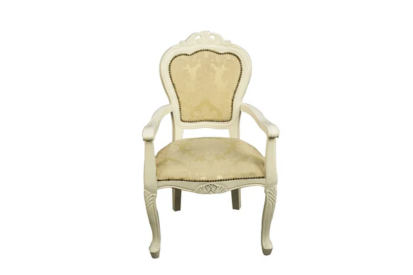 Антикварное кресло, изолированное на белом — стоковое фото