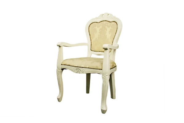 Антикварное кресло, изолированное на белом — стоковое фото