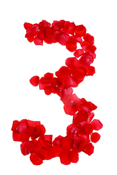 Sehr romantische Anzahl Rosenblätter — Stockfoto