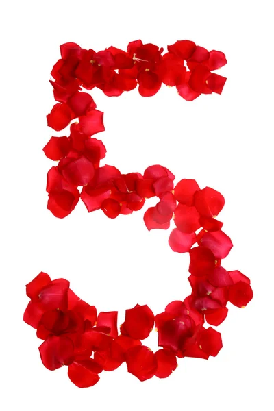 Bardzo romantyczny, liczba płatków róży — Zdjęcie stockowe